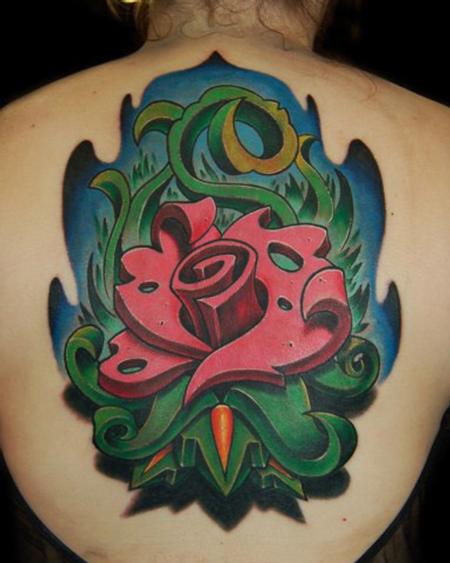 Tattoos - Funky Rose Tattoo - 61757